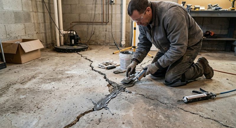 Cracked Basement Floor Repair in Rockledge, FL
